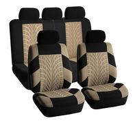 Coprisedili Auto per Leapmotor T03 2024 2025 2026, Anteriore Posteriore Coprisedile, Completo Traspirante Tutte Stagioni, Accessori Auto,Black-Beige
