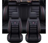 Coprisedili Auto per Lexus UX 250H 200 2018-2025, Copri Sedile Auto Universale，Pelle PU，Impermeabile，5 Posti，Guida Confortevole(Black red)