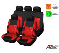 Coprisedili Auto Protezioni Rosso Set Completo Tessuto Per VW Golf Lupo Tiguan