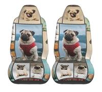 Coprisedili auto "Pug Dog My Best Friend", protezione universale per sedili anteriori, adatta per auto, SUV, berline e camion.
