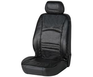 Coprisedili auto Ranger in vera pelle nera, 1 pezzo