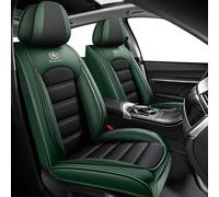 Coprisedili Auto Universale Per Ford Puma II Gen-E Electric 2026 2025-, Copri Sedile Auto Pelle PU，Impermeabile，Traspirante, Regalo di Compleanno(Black green)