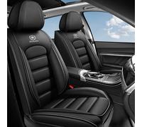 Coprisedili Auto Universale Per Ford Ranger Ranger Raptor 2001-2024 2025 2026, Copri Sedile Auto Pelle PU，Impermeabile，Traspirante, Regalo di Compleanno(Black)