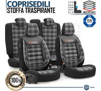 COPRISEDILI Auto Universali OtoM gti Sport Pelle Pu Tessuto a Quadretti COMPLETI