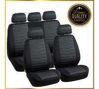 Coprisedili Auto Universali Set Completo Grigio Anteriori Posteriori Compatibili