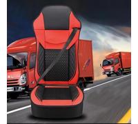 Coprisedili Camion per Iveco Daily Eurocargo Trakker S-WAY X-WAY,Nero/Rosso/Marrone/Blu Protezione Sedili Maglia Pelle Guidatore Passeggero Anteriore Ergonomico Lombare Accessori Interno Camion