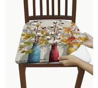 Coprisedili colorati per sedie, elasticizzati, lavabili, in spandex con design vintage a barattolo, fodere decorative per la casa e la sala da pranzo, 4 pezzi