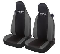COPRISEDILI COMPATIBILI AUTO SMART FORTWO, 450 451 e 453, NERO GRIGIO SCURO LOGO
