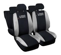 COPRISEDILI COMPATIBILI CON 500L FODERE AUTO BICOLORE NERO/GRIGIO CHIARO