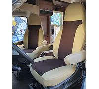 Coprisedili compatibili con camper, conducente e passeggero, numero colore: 830 beige mokka