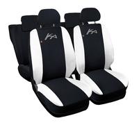 COPRISEDILI COMPATIBILI CON KA FODERE AUTO POSTERIORE INTERO NERO - BIANCO