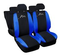 COPRISEDILI COMPATIBILI CON KA FODERE AUTO POSTERIORE INTERO NERO - BLU ROYAL