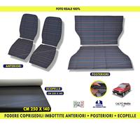 Coprisedili con Ecopelle al metro Fiat Panda Country Club colore Nero auto foder