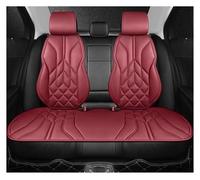 Coprisedili Coprisedile Universale Diviso E Coprisedile In Pelle Monoblocco Per Auto, Traspirante E Confortevole, Per Tutte Le Stagioni Coprisedile(Red back seat set)