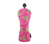 Coprisedili da golf a forma di fragola elegante per driver, coperture resistenti alle intemperie e design elegante per pratica all'aperto, viaggi e clubhouse