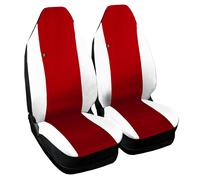 COPRISEDILI ECOPELLE COMPATIBILI PER SMART FORTWO 1 SERIE BICOLOR ROSSO - BIANCO