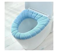 Coprisedili for WC, Coprisedili for WC Mantieni caldo Tappetino for sgabello Doppio colore Accessori for il bagno Maglia a forma di O Decorazioni for la casa Coprisedile for WC(Blue)