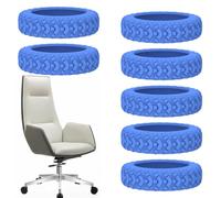 Coprisedili in silicone - Coperture per ruote e sedie a cancellazione del rumore | Tappi in silicone per ruote e gambe della sedia | Mobili e da viaggio - Viaggi, blu, Se référer au