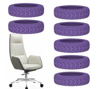 Coprisedili in silicone - Coperture per ruote e sedie a cancellazione del rumore | Tappi in silicone per ruote e gambe della sedia | Mobili e da viaggio - Viaggi, viola, Se référer au