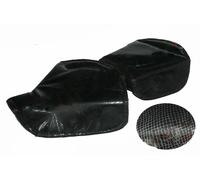 Coprisedili Moto In Vera Pelle Nera Lycett Type Front & Pillion Serpente