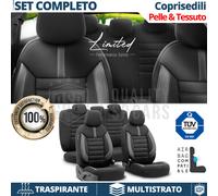COPRISEDILI per Alfa Romeo 33, 75 in Pelle PU e Tessuto Anteriori + Posteriori T