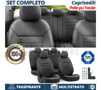 COPRISEDILI per Alfa Romeo 33, 75 in PELLE Pu Nera SET Anteriori + Posteriori TÜ