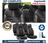 COPRISEDILI per Alfa Romeo Giulia in Pelle PU e Tessuto Anteriori + Posteriori