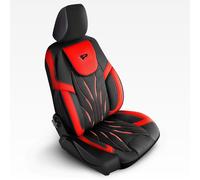 Coprisedili per Auto Adatto A per Skoda Scala Monte Carlo Pars (1+1) Nero Rosso