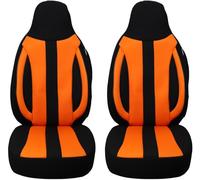 Coprisedili per auto compatibili con Citroen C3 3 2015 conducente e passeggero, coprisedili FB: MD503 (nero/arancione)