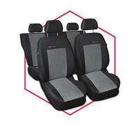 Coprisedili per auto compatibili con Dacia Sandero III (21-), accessori per auto, set completo, 5 posti, colore: grigio