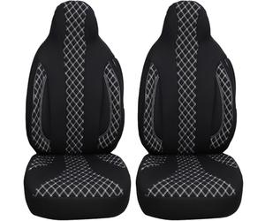 Coprisedili per auto compatibili con Hyundai i30 FD 2007 - 2012 conducente e passeggero, coprisedili FB: PL408 (cuciture bianche e nere)