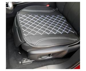 Coprisedili per auto compatibili con Opel Karl 2015 - 2018 per conducente e passeggero, coprisedile FB: OT408 (cuciture bianche e nere)