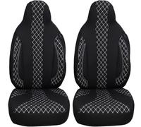 Coprisedili per auto compatibili con Seat Alhambra 1 1996 - 2010 conducente e passeggero, coprisedili FB: PL408 (cuciture bianche e nere)