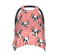 Coprisedili per auto con fiocco e cuore per cani, copertura traspirante per allattamento, copertura per passeggino, baldacchino multiuso per seggiolino auto, accessori essenziali per neonati