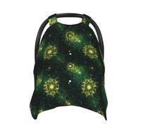 Coprisedili per auto con motivo classico verde, traspirante, copertura per allattamento al seno, copri passeggino, baldacchino multiuso per seggiolino auto, accessori essenziali per neonati