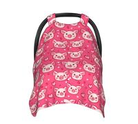 Coprisedili per auto con stampa a forma di cuore di maiale, copertura traspirante per allattamento, copertura per passeggino, tettuccio multiuso per seggiolino auto, accessori essenziali per neonati