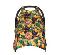 Coprisedili per auto con stampa artistica di tucano tropicale, copertura traspirante per allattamento, copertura per passeggino, baldacchino multiuso per seggiolino auto, accessori essenziali per