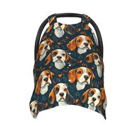 Coprisedili per auto con stampa di cuccioli di Beagle, copertura traspirante per allattamento al seno, copertura per passeggino, baldacchino multiuso per seggiolino auto, accessori essenziali per