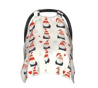 Coprisedili per auto con stampa di gnomi a forma di cuore, traspirante, copertura per allattamento al seno, copertura per passeggino, baldacchino multiuso per seggiolino auto, accessori essenziali per