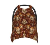 Coprisedili per auto con stampa di leone in stile classico, copertura traspirante per allattamento al seno, copri passeggino, baldacchino multiuso per seggiolino auto, neonati