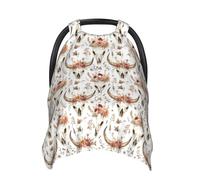 Coprisedili per auto con stampa di pecore rosa, copertura traspirante per allattamento, copertura per passeggino, baldacchino multiuso per seggiolino auto, accessori essenziali per neonati