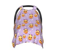 Coprisedili per auto con stampa di pulcino con fiocco carino, copertura traspirante per allattamento, copertura per passeggino, baldacchino multiuso per seggiolino auto, accessori essenziali per