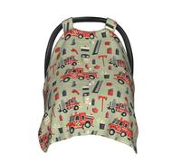 Coprisedili per auto con stampa di strumenti per camion dei pompieri, copertura traspirante per allattamento al seno, coperture per passeggino, tettoia multiuso per seggiolini auto, accessori