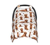 Coprisedili per auto con stampa di zampa di cane, copertura traspirante per allattamento al seno, copertura per passeggino, baldacchino multiuso per seggiolino auto, accessori essenziali per neonati