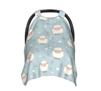 Coprisedili per auto con stampa floreale con pecore, copertura traspirante per allattamento, copertura per passeggino, baldacchino multiuso per seggiolino auto, accessori essenziali per neonati