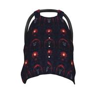 Coprisedili per auto con stampa gotica leone scuro, traspirante, copertura per allattamento al seno, copri passeggino, baldacchino multiuso per seggiolino auto, neonati