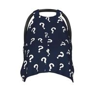 Coprisedili per auto con stampa minimalista con punto interrogativo, copertura traspirante per allattamento al seno, copertura per passeggino, baldacchino multiuso per seggiolino auto, per neonati