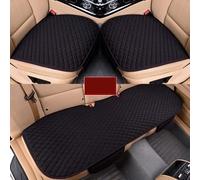 Coprisedili per auto Coprisedile Per Auto In Lino Cuscino Per Quattro Stagioni Universale Anteriore Posteriore In Per Tappetino Protettivo Traspirante(Black 3pcs)