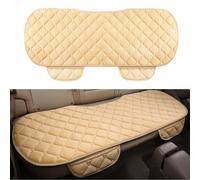 Coprisedili per auto Coprisedili in peluche per Hyundai i30 2007-2023, sedili anteriori posteriori per auto Protezione per sedili per veicoli,1 x Beige Rear Seat Cover