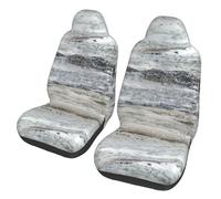 Coprisedili per auto Decorator, set da 2 pezzi, effetto pietra e granito grigio, protezioni per sedili anteriori in stile secchiello per auto, camion e SUV, tessuto traspirante, facile da installare